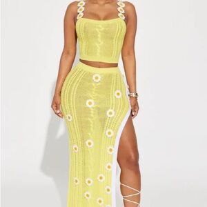 Yellow Floral Women's Skirt